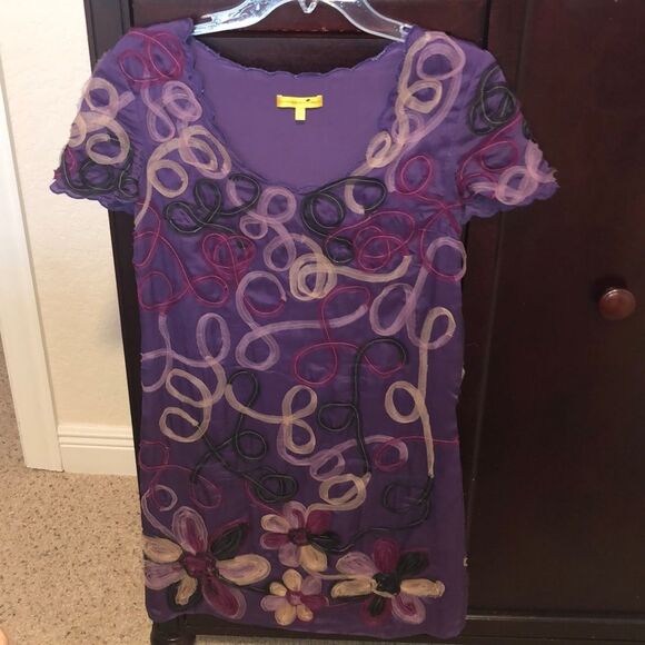 Catherine Malandrino purple silk dress. Size 4 - Picture 7 of 11